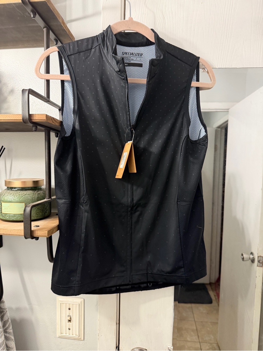 Specialized Black Women's Cycling Vest with Subtle Dot Texture